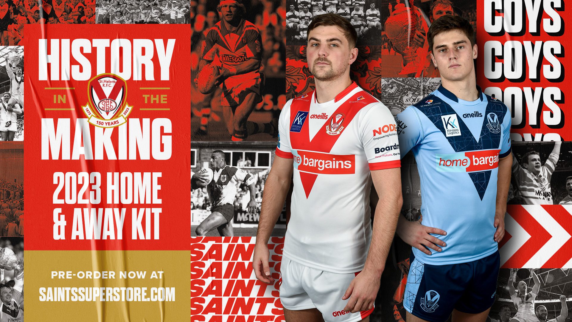 HISTORY IN THE MAKING - 2023 home and away kits - Saints TV